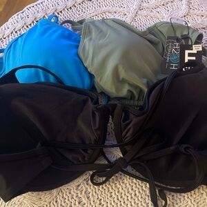 Woman’s body glove set of 3 bikini tops or for sale individually